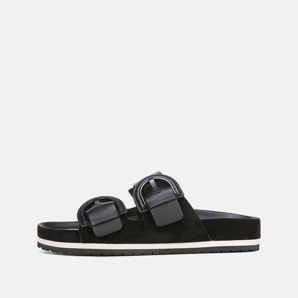 Vince Glyn Leather Sandal Black 8 - Picture 5 of 6